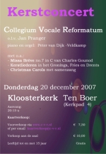 poster Kerstconcert 2007 Ten Boer